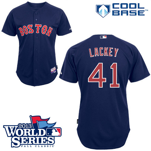 John Lackey #41 mlb Jersey-Boston Red Sox Women's Authentic Alternate Navy Cool Base Baseball Jersey